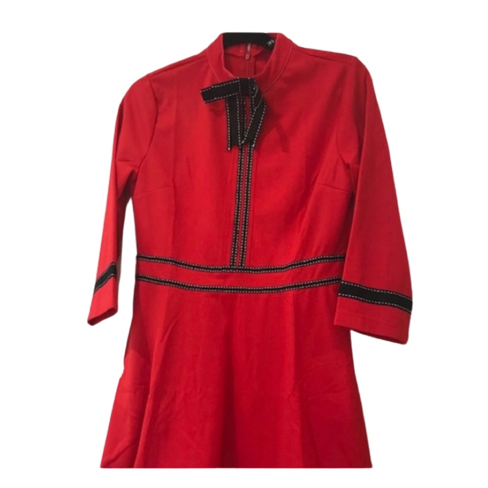 New Ribbon Trim Dress, Large NWT - Picture 2 of 5